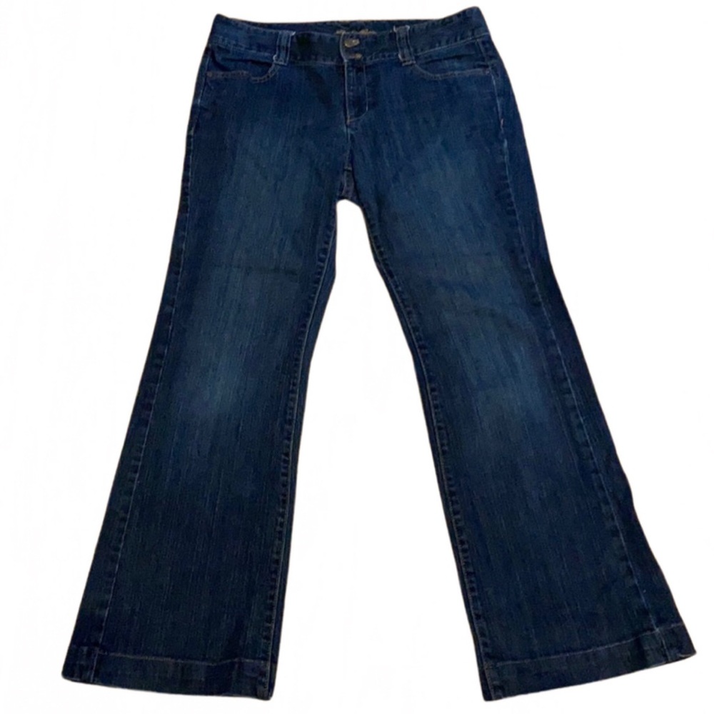Eddie Bauer straight leg dark wash denim jeans size 6